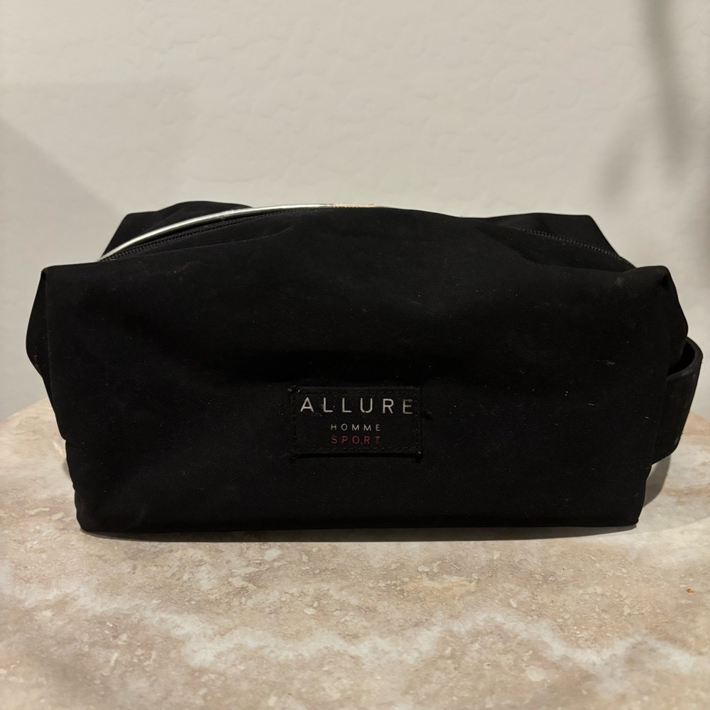 Allure Chanel men’s toiletries cosmetic zip around bag